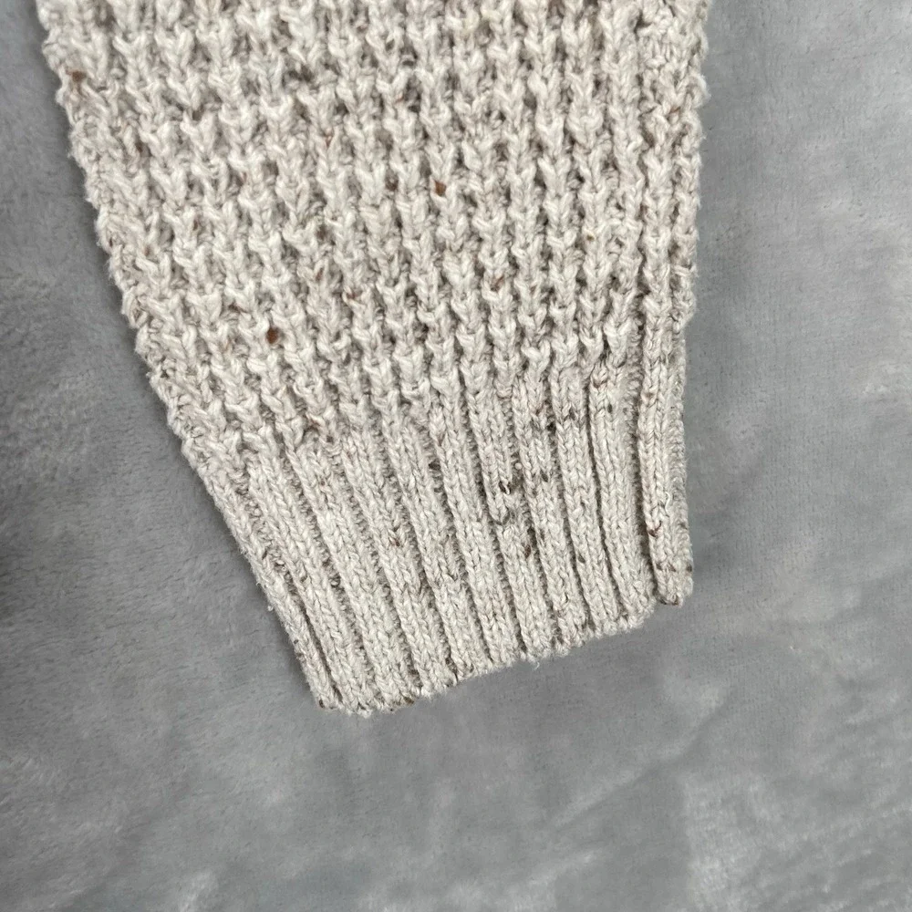 Wellen Sweater Mens Medium Huckberry Crew Neck Chunky Knit Pullover Fisherman